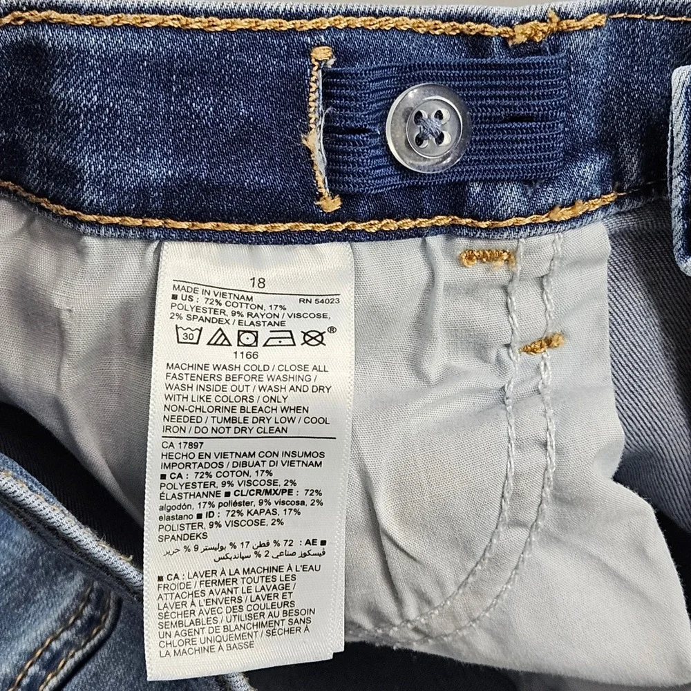 Old Navy Girls Size 18 Rockstar Super Skinny Jeggings High Rise Medium‎ Wash